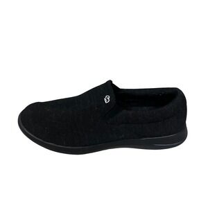 Merinos Women's Black Knit Merino Wool Slip On Shoes Comfort Walking- Size 10